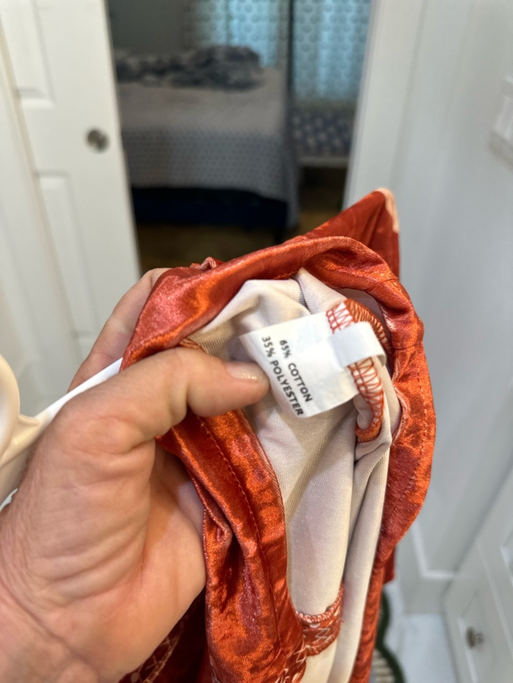 Rust Red Floral-Accent Women’s Top - Picture 5 of 5